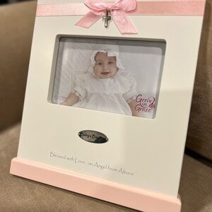 My Baptism Pink and White Photo Frame